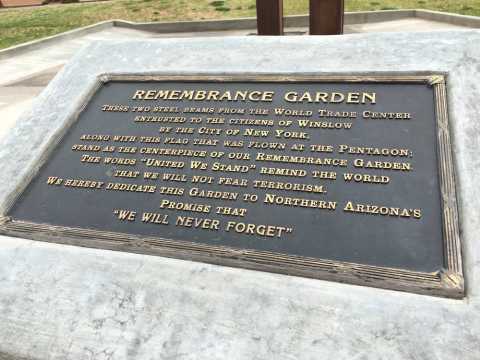 Plaque dedicated to 9/11