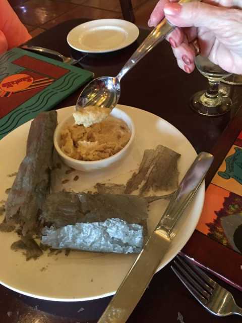 Blue bread appetizer